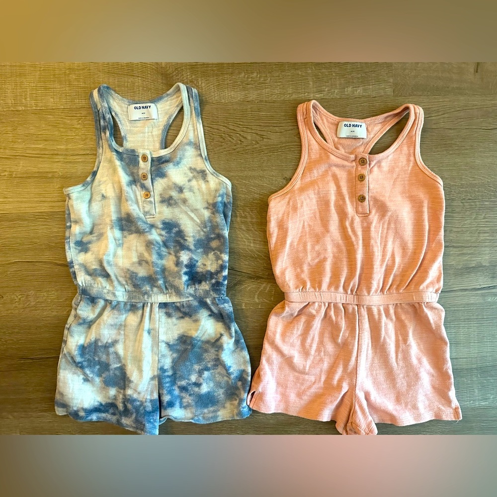 Girls Terry rompers size 8